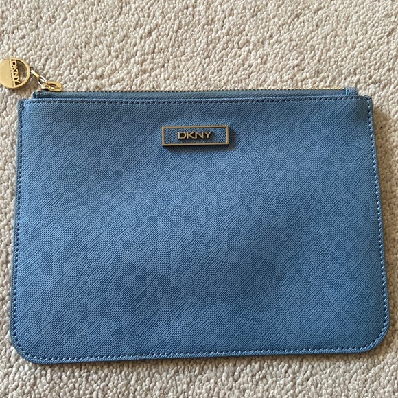 Blue DKNY Clutch - Picture 1 of 3